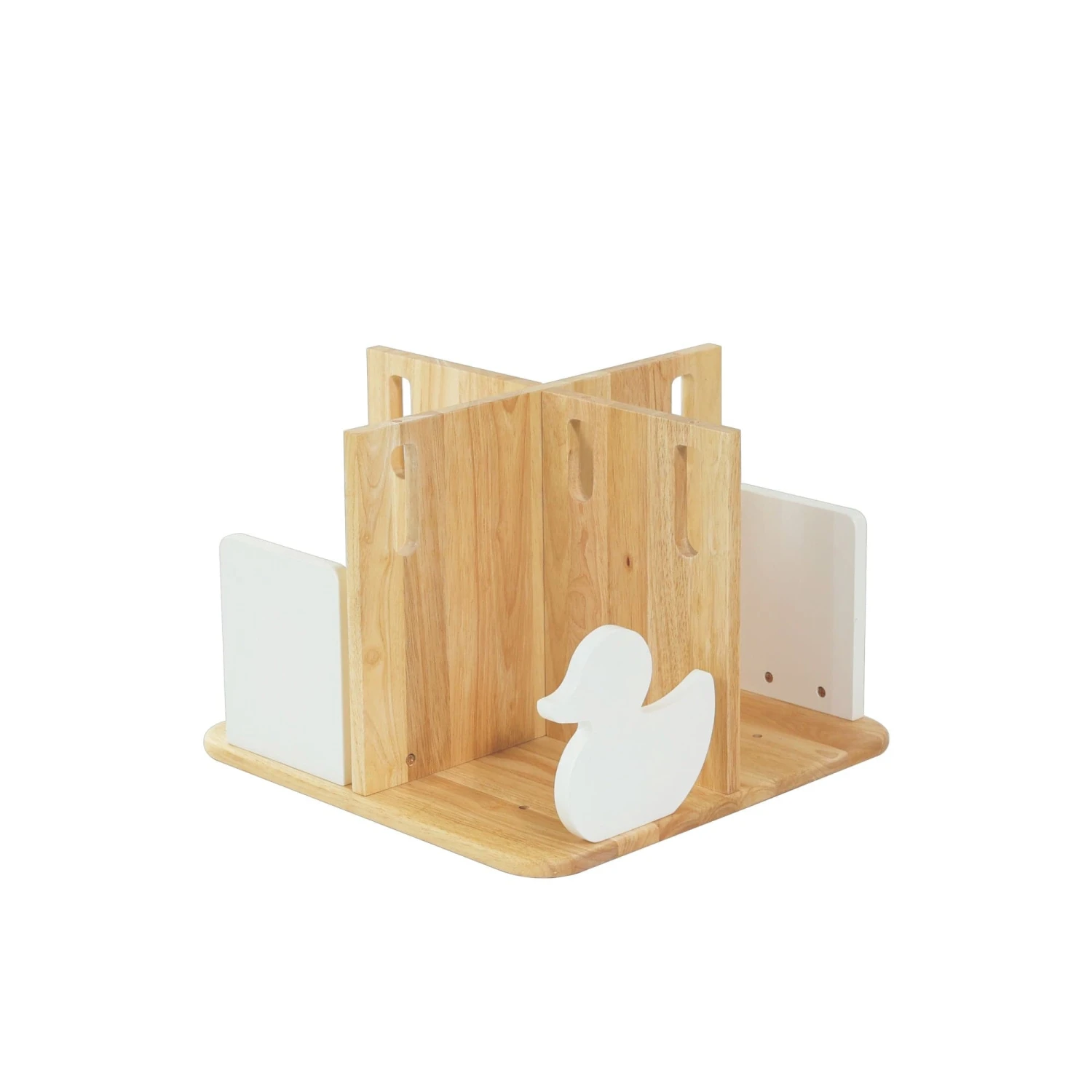 My Duckling Montessori Rotating Bookcase Addon Layer - White/Natural 3 My Duckling Montessori Rotating Bookcase Addon Layer - White/Natural