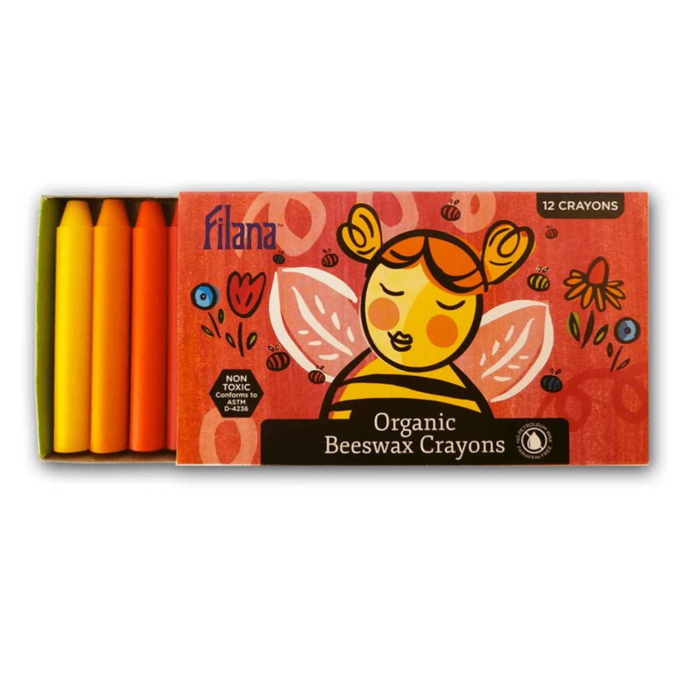 Filana Organic Beeswax Crayons, 12 Classic Sticks With Brown/black 3 Filana Organic Beeswax Crayons, 12 Classic Sticks With Brown/black