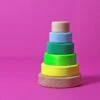 Grimm's Small Conical Tower Neon Green -Children Toy Store 15010 grimms small stacking tower neon green 1920x1920 1