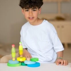 Grimm's Conical Tower Neon Green -Children Toy Store 15030 Grimms Neon Conical Tower Green 1920x1920 8