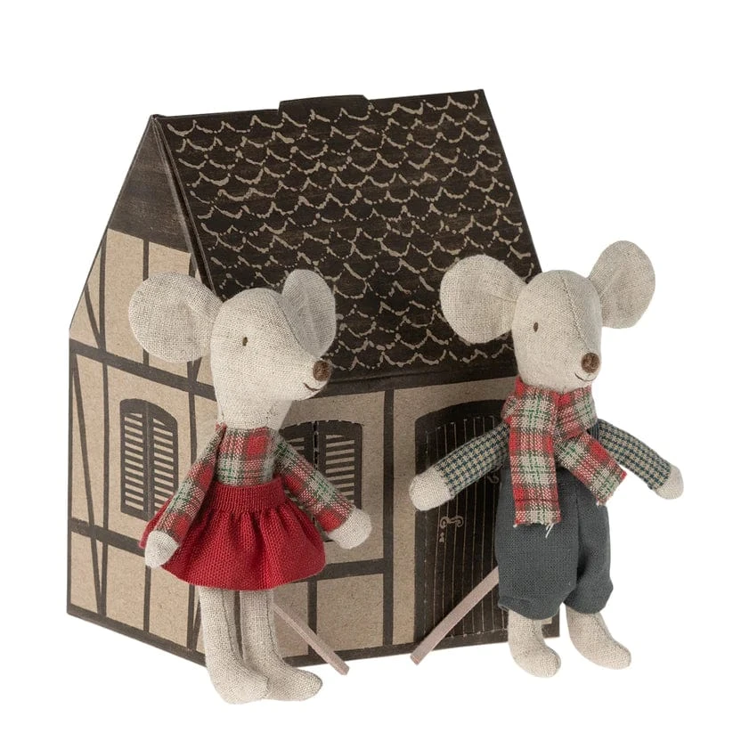 Maileg Winter Mice Twins In A House 3 Maileg Winter Mice Twins In A House