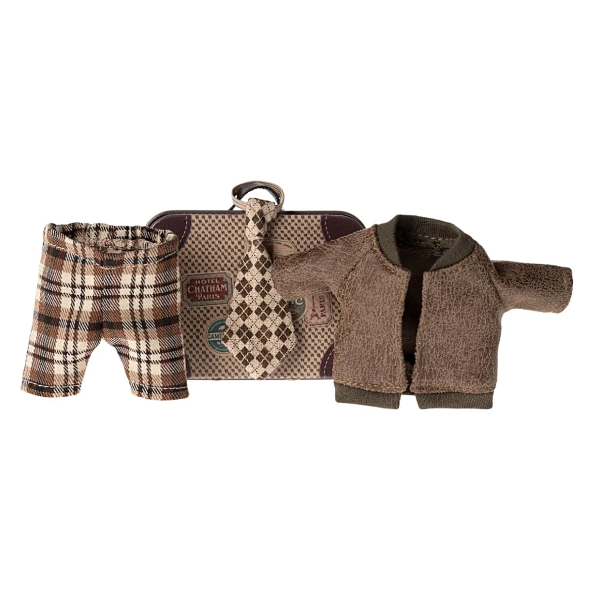 Maileg Mouse Jacket Pants & Tie In Suitcase Grandpa Mouse 3 Maileg Mouse Jacket Pants & Tie In Suitcase Grandpa Mouse