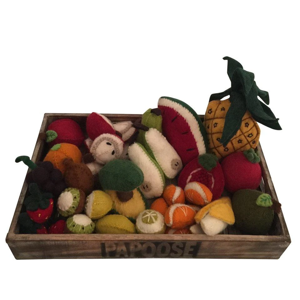 Papoose Toys Crated Fruit Set 3 Papoose Toys Crated Fruit Set