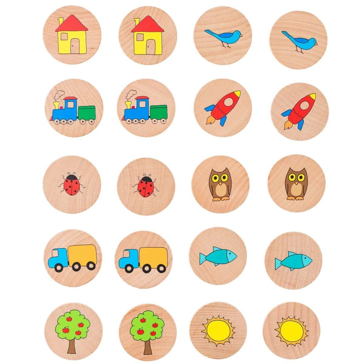 Freckled Frog Wooden Matching Pairs - The Original 3 Freckled Frog Wooden Matching Pairs - The Original