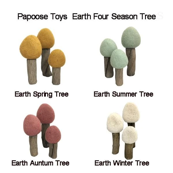 Papoose Toys Earth Four Season Trees Set Of 12 3 Papoose Toys Earth Four Season Trees Set Of 12