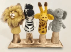 Papoose Toys - African Animal Finger Puppets (4 Piece Set) -Children Toy Store 20210421211840