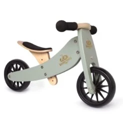 Kinderfeets Wooden 2-In-1 Tiny Tot Trike/Tricycle/Balance Bike (Sage) -Children Toy Store 20210506211247