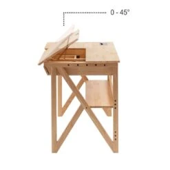 My Duckling Solid Wood Study Desk With Easel -Children Toy Store 20211104165126