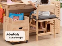 My Duckling Solid Wood Adjustable Study Chair -Children Toy Store 20211104180633