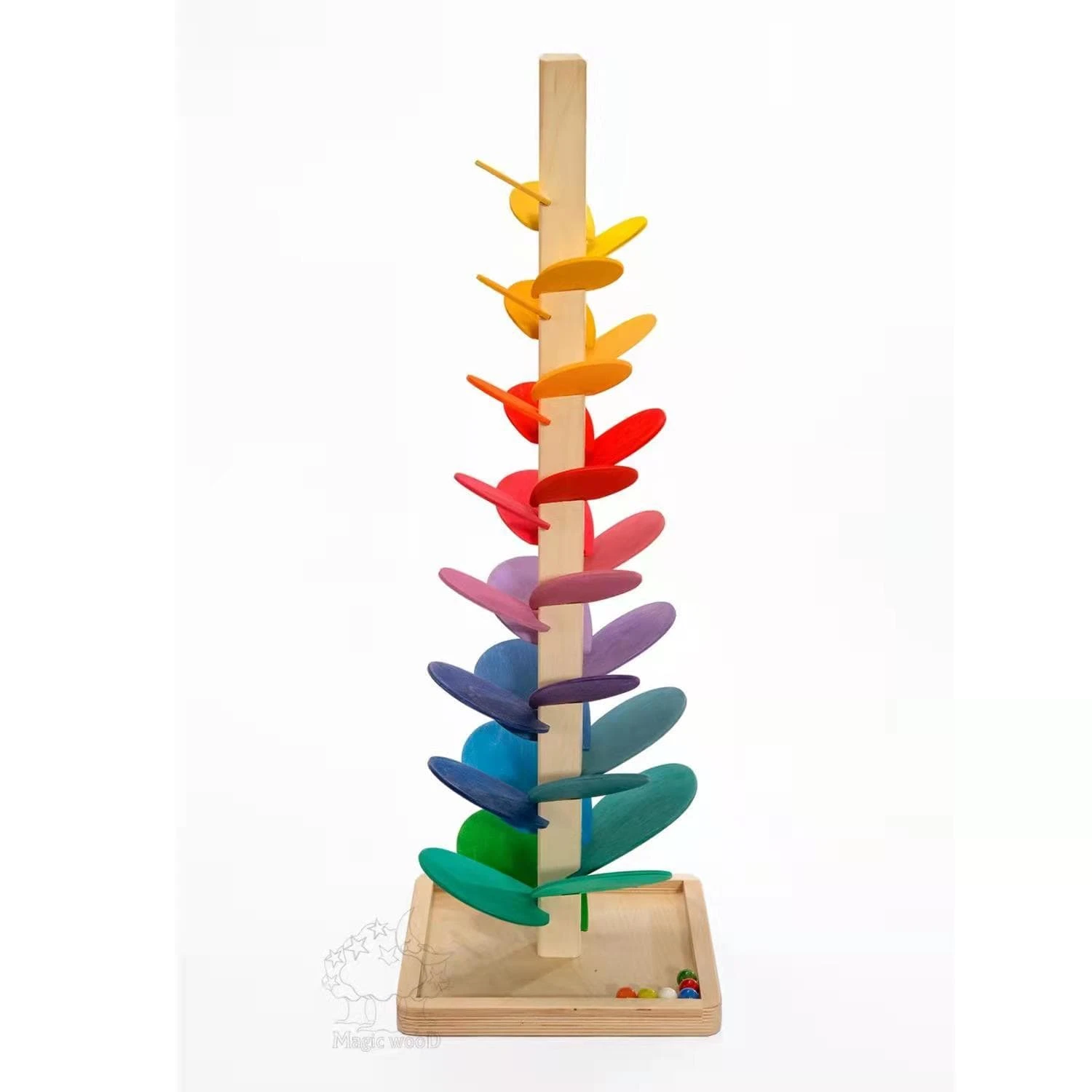 Magic Wood Marble Run Tree Medium 48cm 3 Magic Wood Marble Run Tree Medium 48cm