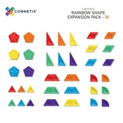 Connetix Tiles Rainbow Shape Expansion Pack 36 Piece -Children Toy Store 20230830131444