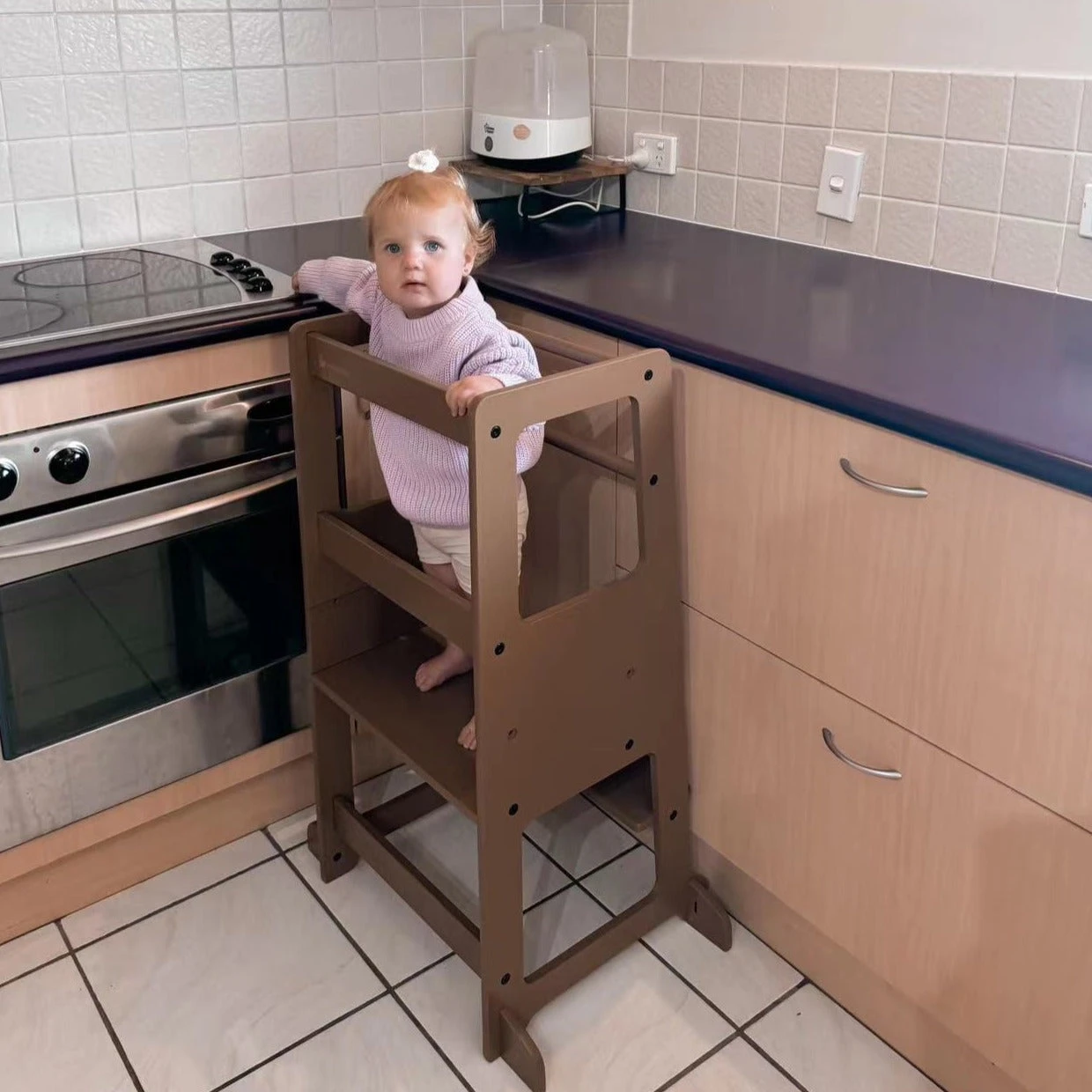 My Duckling Adjustable Learning Tower 2 In 1 –Walnut 10 My Duckling Adjustable Learning Tower 2 In 1 –Walnut - Image 8