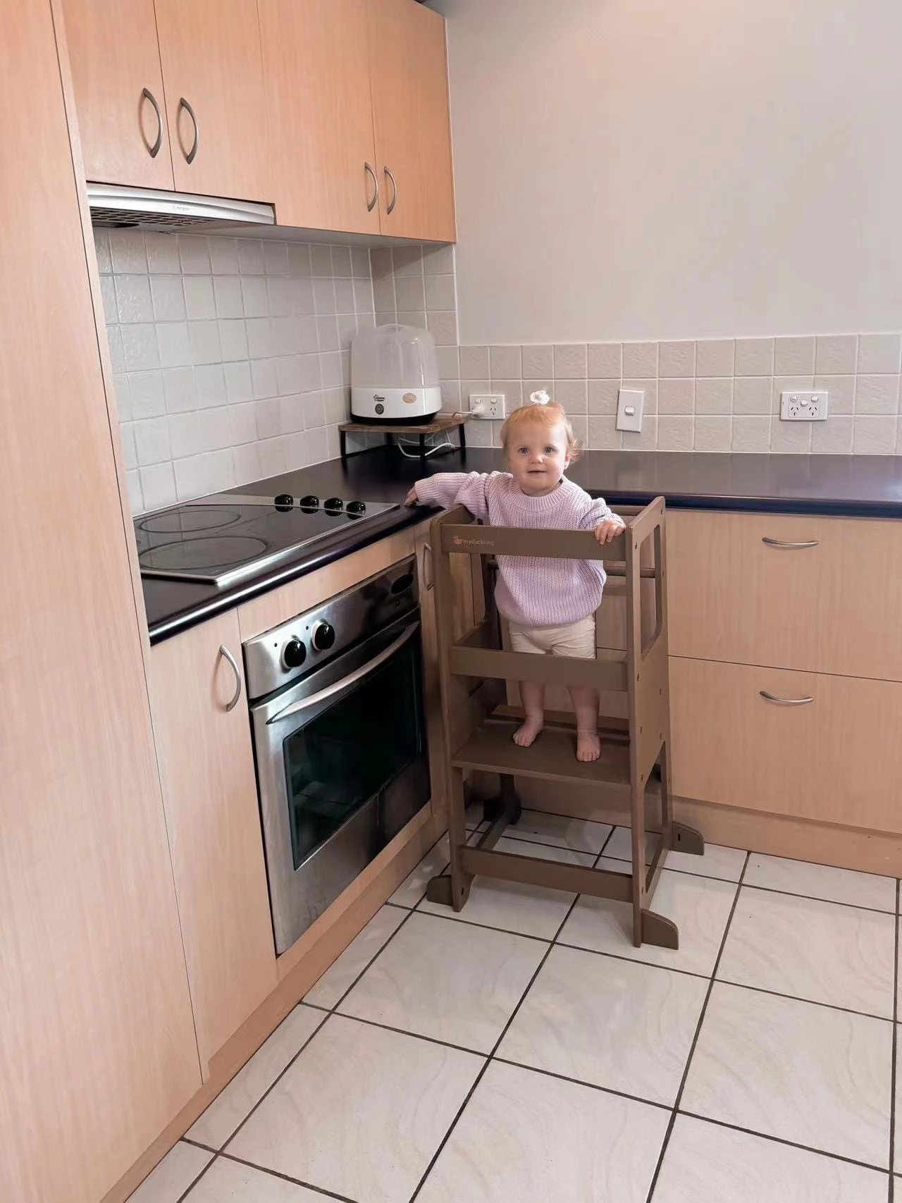 My Duckling Adjustable Learning Tower 2 In 1 –Walnut 11 My Duckling Adjustable Learning Tower 2 In 1 –Walnut - Image 9