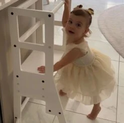 My Duckling Adjustable Learning Tower With Stool -White -Children Toy Store 20240517134917