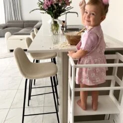 My Duckling Adjustable Learning Tower With Stool -White -Children Toy Store 20240517134924