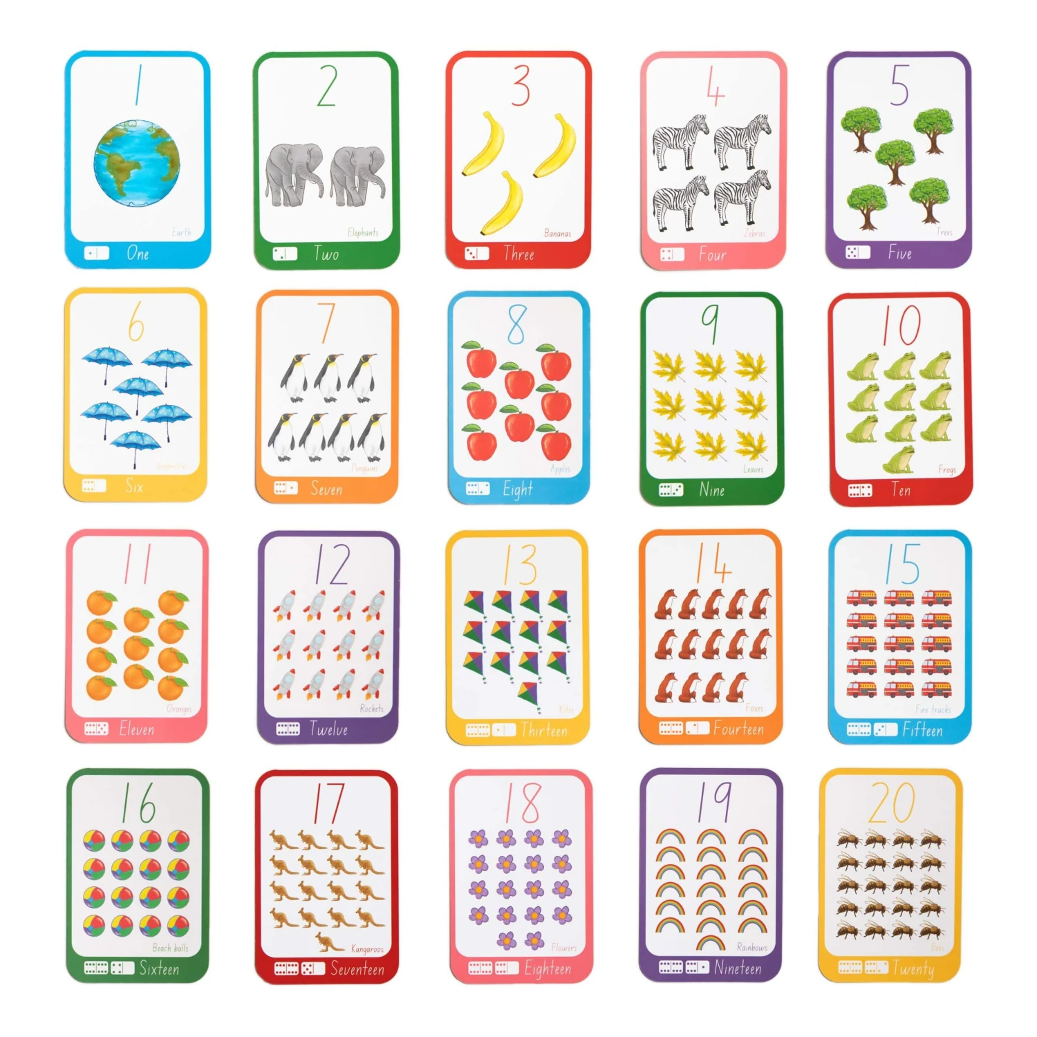 Freckled Frog Numbers Flashcards 3 Freckled Frog Numbers Flashcards