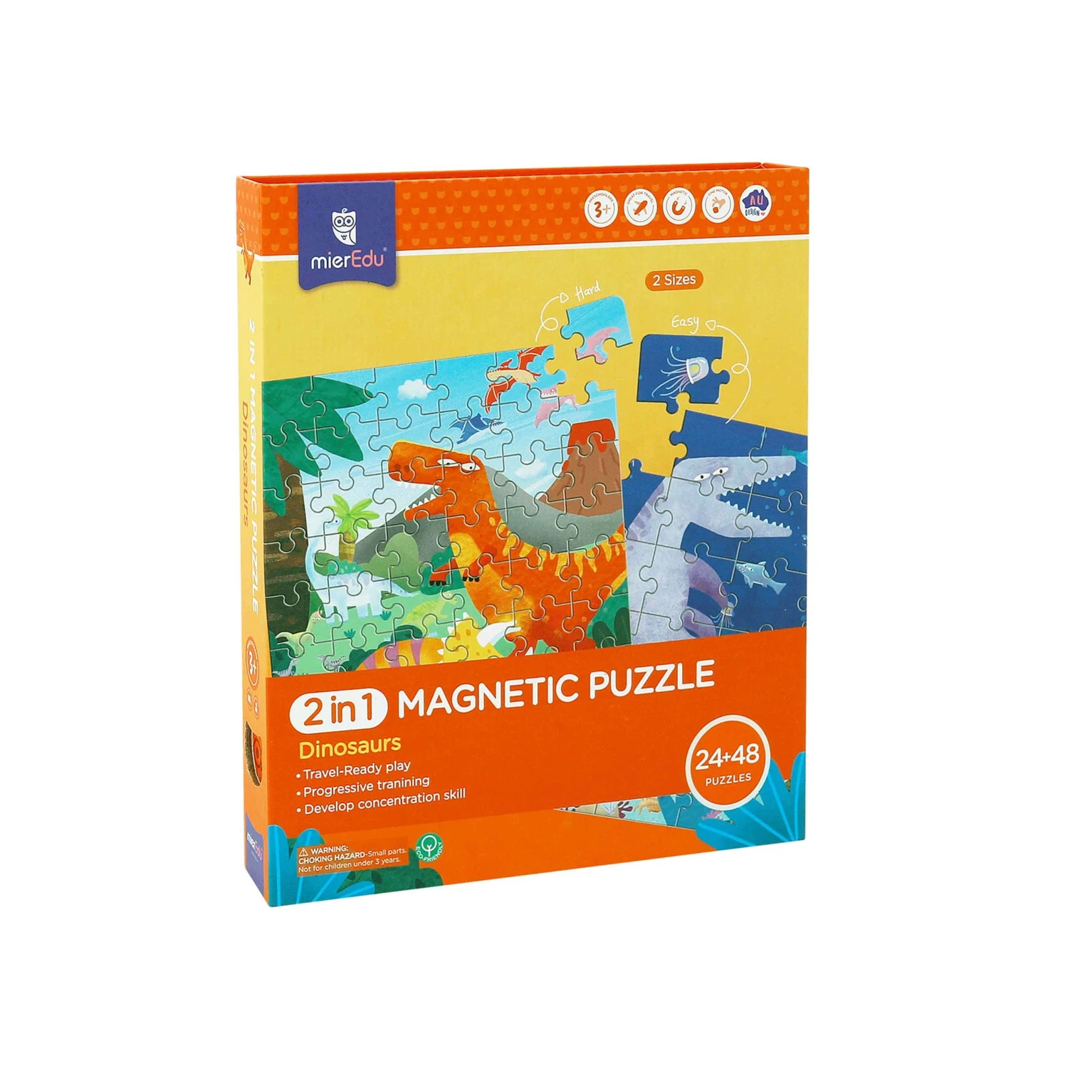 MierEdu 2 In 1 Magnetic Puzzle - Dinosaur 3 MierEdu 2 In 1 Magnetic Puzzle - Dinosaur