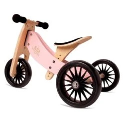 Kinderfeets 2-IN-1 Tiny Tot Plus Tricycle & Balance Bike-Rose