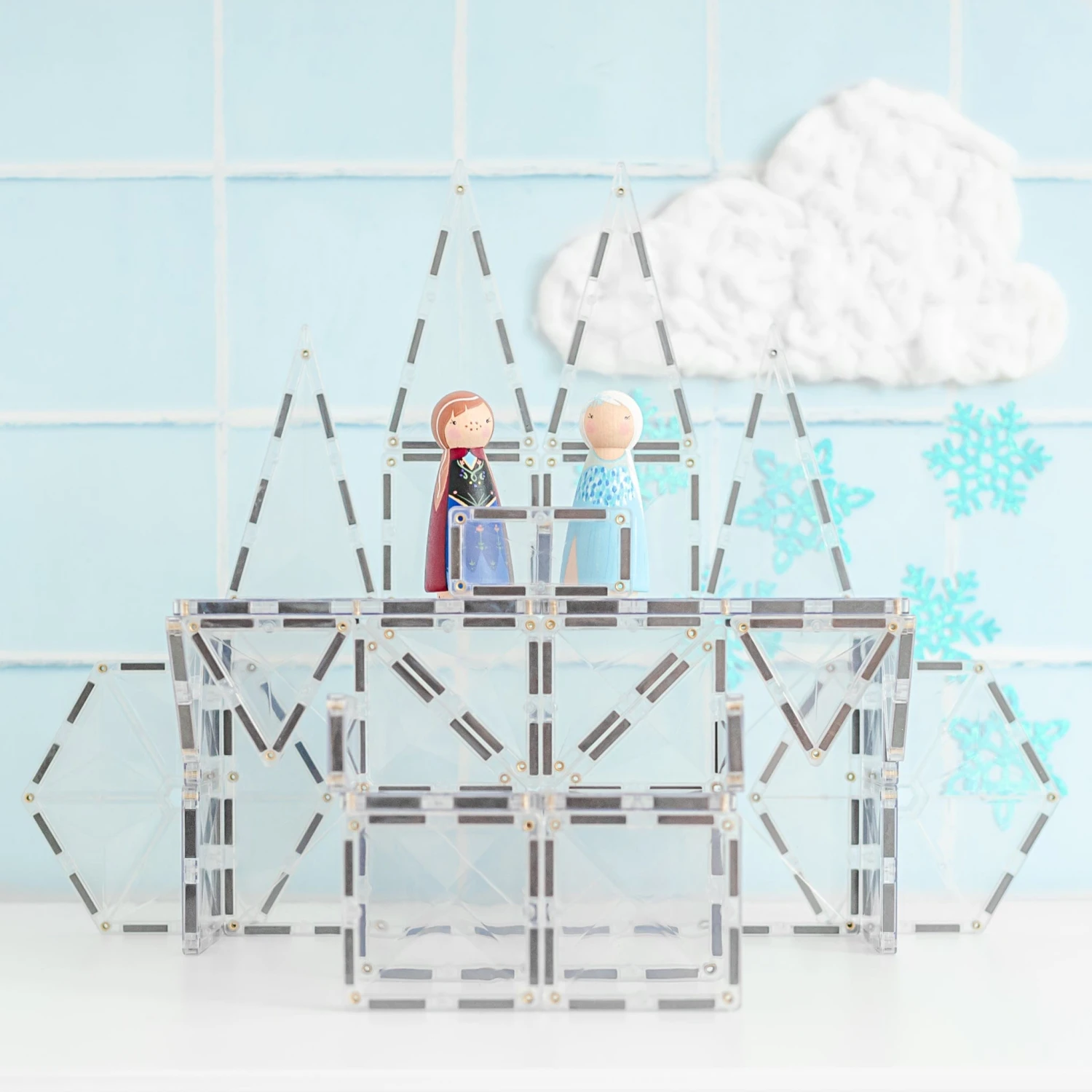 Connetix Tiles 36 Piece Clear Pack Bundle 6 Connetix Tiles 36 Piece Clear Pack Bundle - Image 4