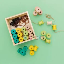 Freckled Frog Threading Cotton Reels 12 Freckled Frog Threading Cotton Reels -Children Toy Store 440 5