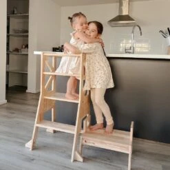 My Duckling New Deluxe Solid Wood Adjustable Learning Tower - Flag With Duck Stool Handle -Children Toy Store 475760596 18052545488491457 888238716039094393 n