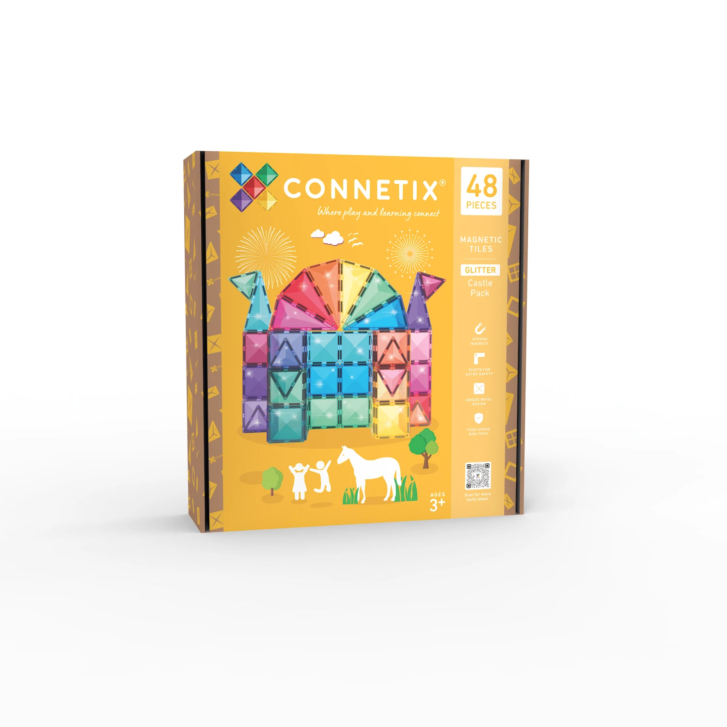 Connetix Tiles Glitter Castle Pack 48 Piece 3 Connetix Tiles Glitter Castle Pack 48 Piece