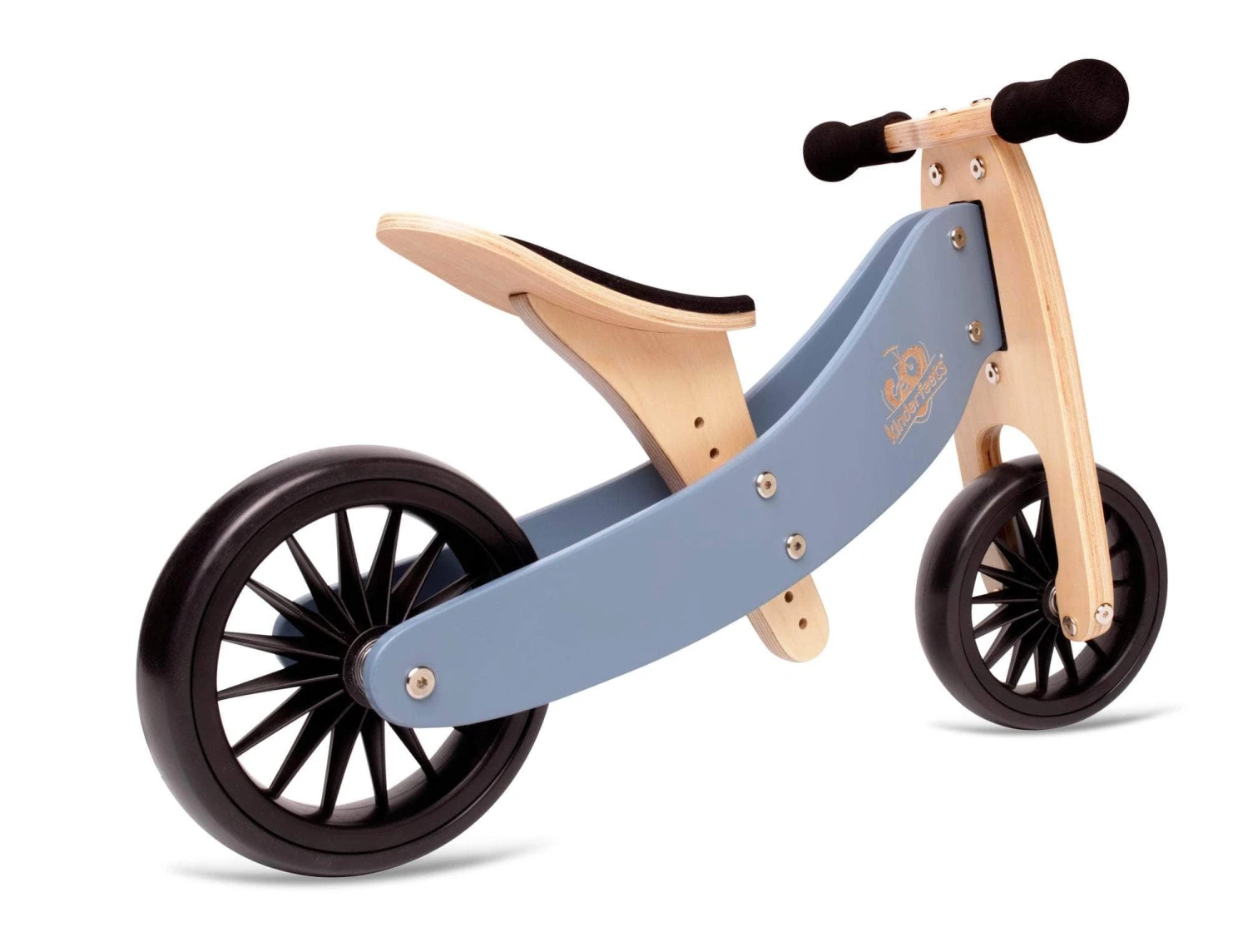 Kinderfeets 2-In-1 Tiny Tot Plus Tricycle/ Balance Bike - Slate Blue 4 Kinderfeets 2-In-1 Tiny Tot Plus Tricycle/ Balance Bike - Slate Blue - Image 2