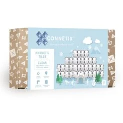Connetix Tiles Clear Rectangle Pack 12 Piece