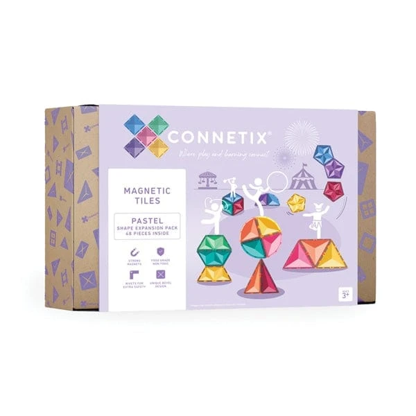 Connetix Tiles Pastel Shape Expansion Pack 48 Piece 3 Connetix Tiles Pastel Shape Expansion Pack 48 Piece