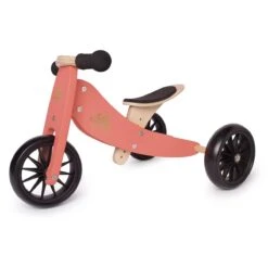 Kinderfeets 2-In-1 Tiny Tot Tricycle & Balance Bike New Color-Coral