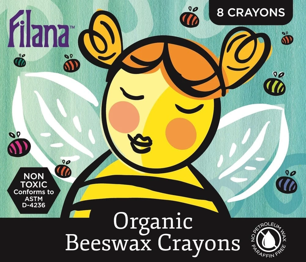 Filana Organic Beeswax Crayons, 8 Rainbow Sticks 4 Filana Organic Beeswax Crayons, 8 Rainbow Sticks - Image 2