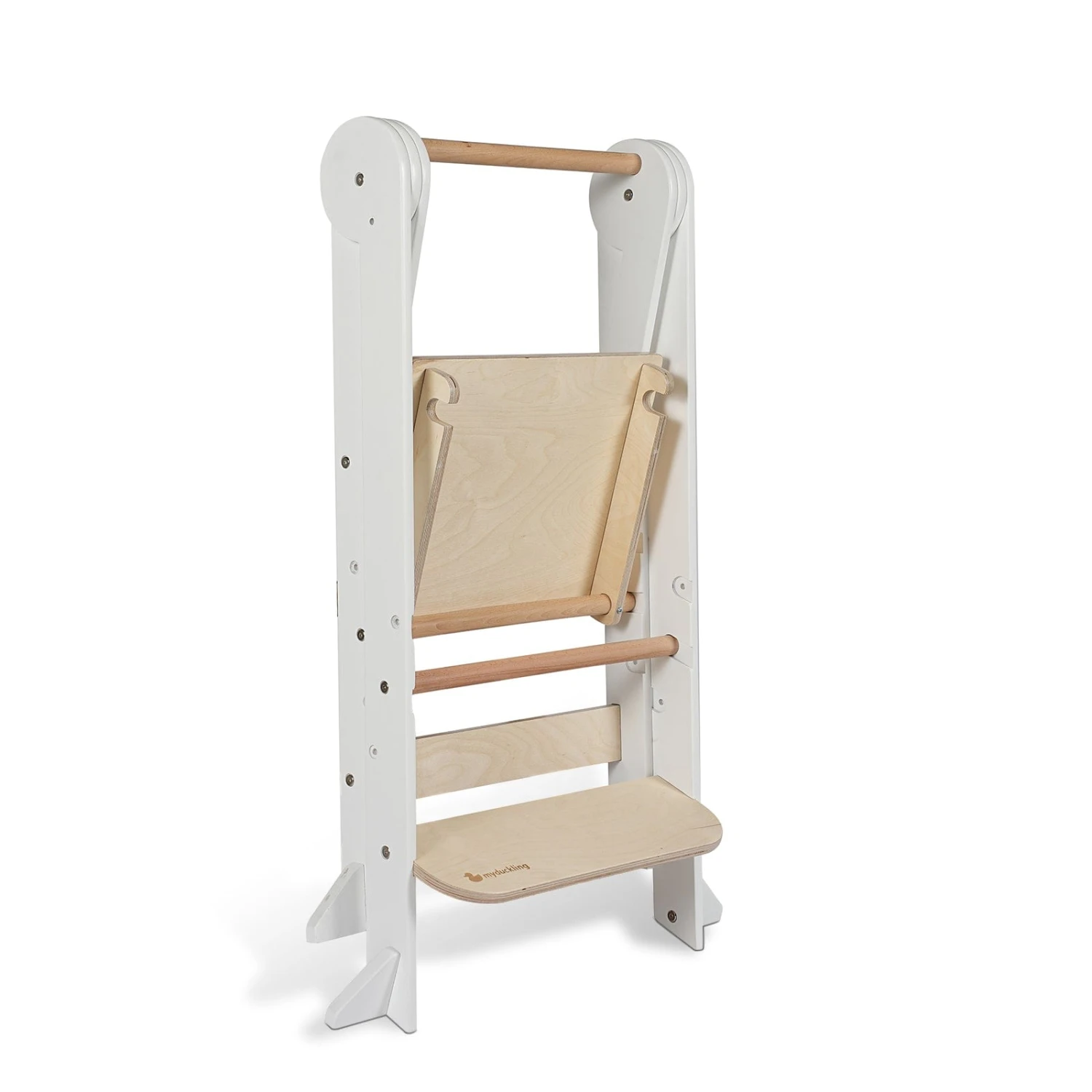 My Duckling Deluxe Folding Adjustable Learning Tower - White/Natural 5 My Duckling Deluxe Folding Adjustable Learning Tower - White/Natural - Image 3