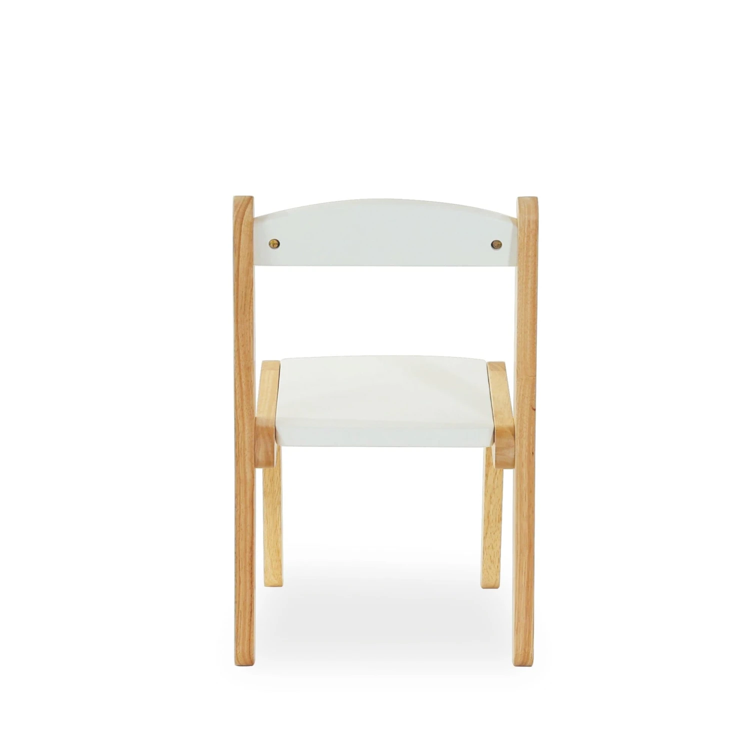 My Duckling Montessori Kids Wooden Chair - White/Natural 4 My Duckling Montessori Kids Wooden Chair - White/Natural - Image 2
