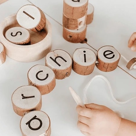 Qtoys Alphabet Threading Set 3 Qtoys Alphabet Threading Set