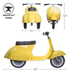 Ambosstoys Primo Classic Yellow Ride-On (Leather Seat) -Children Toy Store Ambosstoys PRIMO YELLOW 03 1200x f3f256c1 3c1b 438e a447 51f4b76baf69
