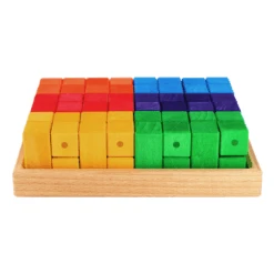Children Toy Store -Children Toy Store BauspielCornerBlock24ColouredPiecesinaWoodenFrame 1