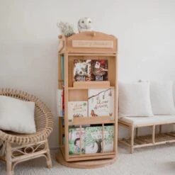 My Duckling Rotating Solid Wood Bookcase - London -Children Toy Store Bookcase7