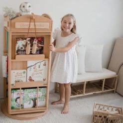 My Duckling Rotating Solid Wood Bookcase - London -Children Toy Store Bookcase8