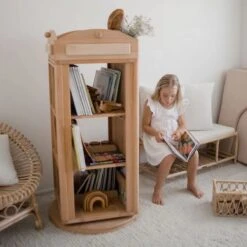 My Duckling Rotating Solid Wood Bookcase - London -Children Toy Store Bookcase9