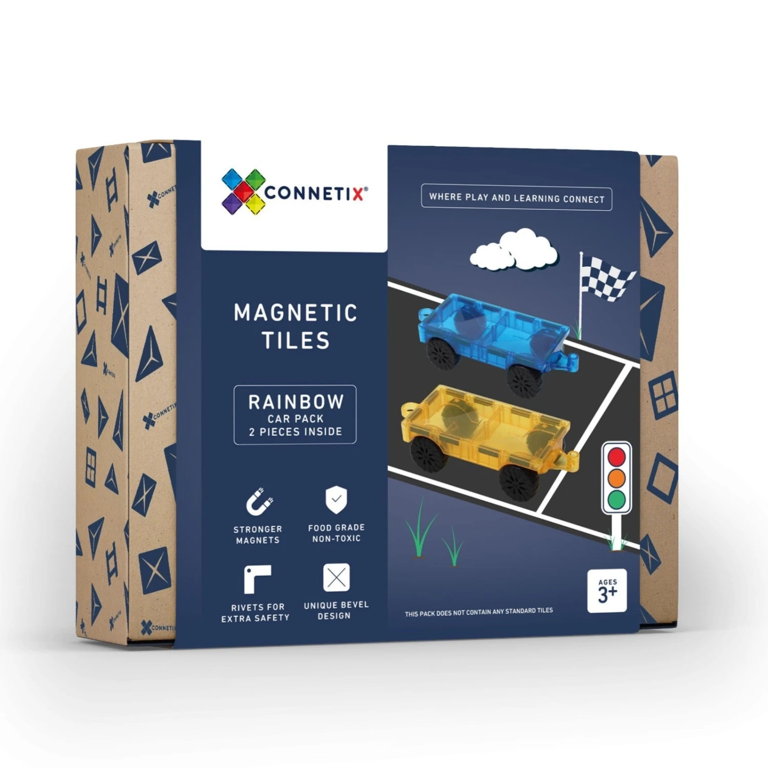 Connetix Tiles 2 Piece Car Pack 3 Connetix Tiles 2 Piece Car Pack
