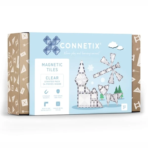 Connetix Tiles 36 Piece Clear Pack Bundle 5 Connetix Tiles 36 Piece Clear Pack Bundle - Image 3