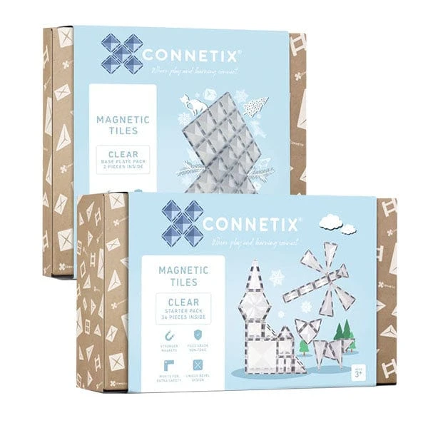 Connetix Tiles 36 Piece Clear Pack Bundle 3 Connetix Tiles 36 Piece Clear Pack Bundle