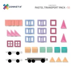 Connetix Tiles 50 Piece Pastel Transport Pack -Children Toy Store ConnetixPastelTransportPack50pc 13