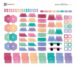 Connetix Tiles 202 Piece Pastel Mega Pack -Children Toy Store ConnetixTiles202PiecePastelMegaPack 12