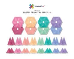 Connetix Tiles 40 Piece Pastel Geometry Pack -Children Toy Store ConnetixTiles40PiecePastelGeometryPack 5
