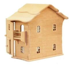 Drewart Doll House With Doors Natural Roof 8 Drewart Doll House With Doors Natural Roof -Children Toy Store D4055 DOLL HOUSE 1