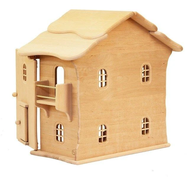 Drewart Doll House With Doors Natural Roof 5 Drewart Doll House With Doors Natural Roof - Image 3
