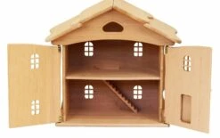 Drewart Doll House With Doors Natural Roof 9 Drewart Doll House With Doors Natural Roof -Children Toy Store D4055 DOLL HOUSE 2