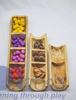 QToys Bamboo Sorting Trays Set Of 3 -Children Toy Store DSC 0289