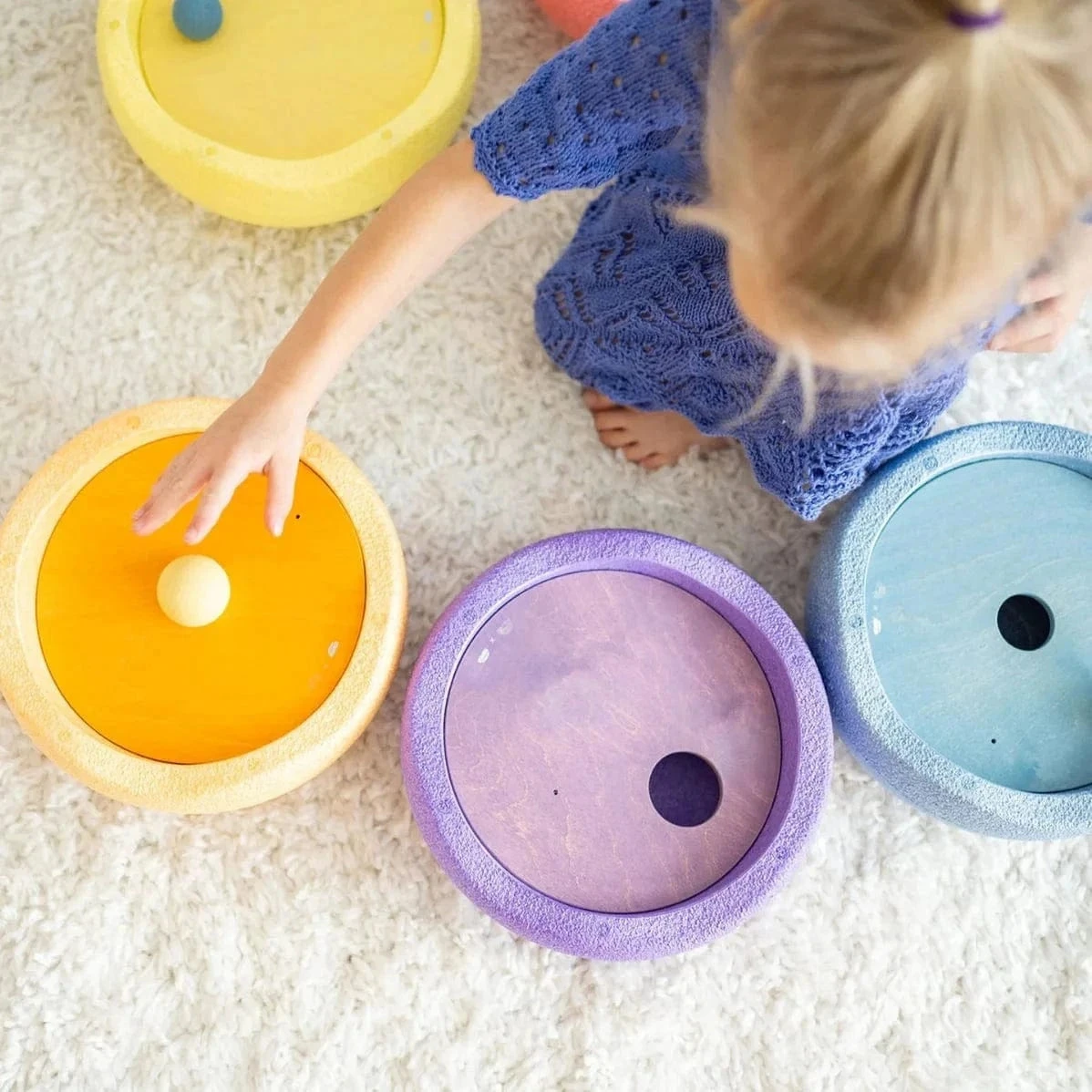 Grimm's X Stapelstein Set - Original Rainbow Complete Pastel Set Of 8 + Grimm's Rolling Disc Set 7 Grimm's X Stapelstein Set - Original Rainbow Complete Pastel Set Of 8 + Grimm's Rolling Disc Set - Image 5